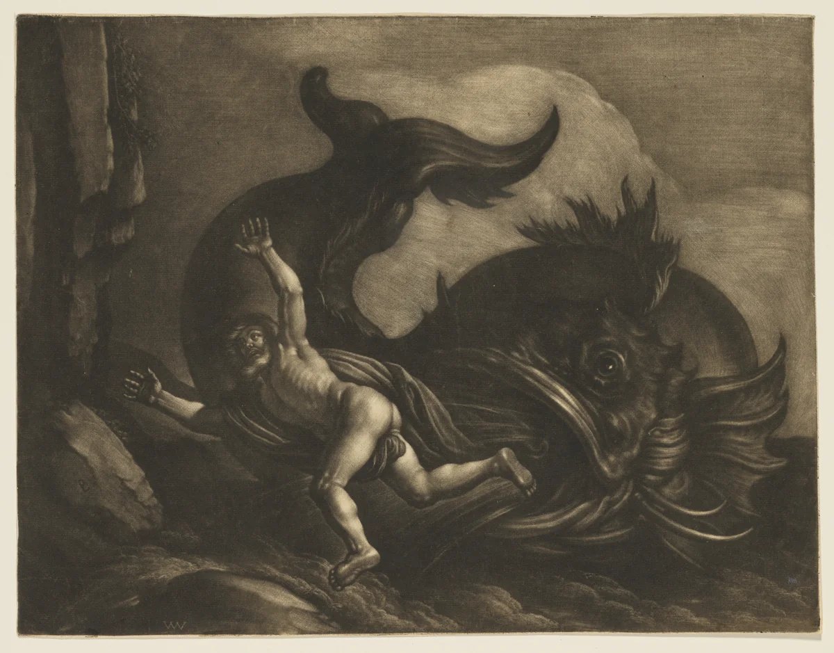 The Prophet Jonas by Wallerant Vaillant, print, 1635-1677