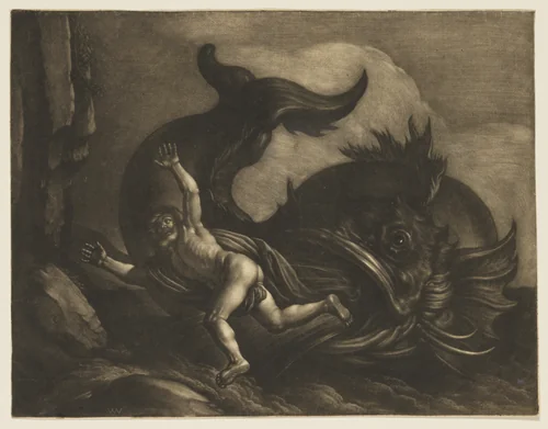 The Prophet Jonas by Wallerant Vaillant, print, 1635-1677