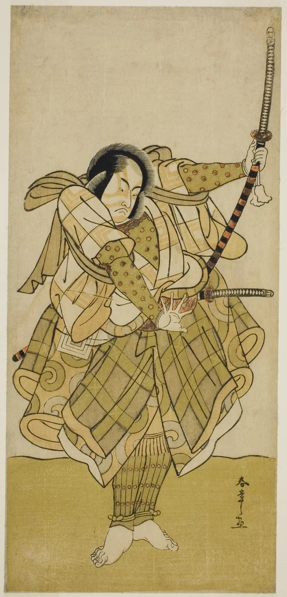 The Actor Ichikawa Monnosuke II in an Unidentified Role by Katsukawa Shunsho (勝川 春章), print, 1774-1784