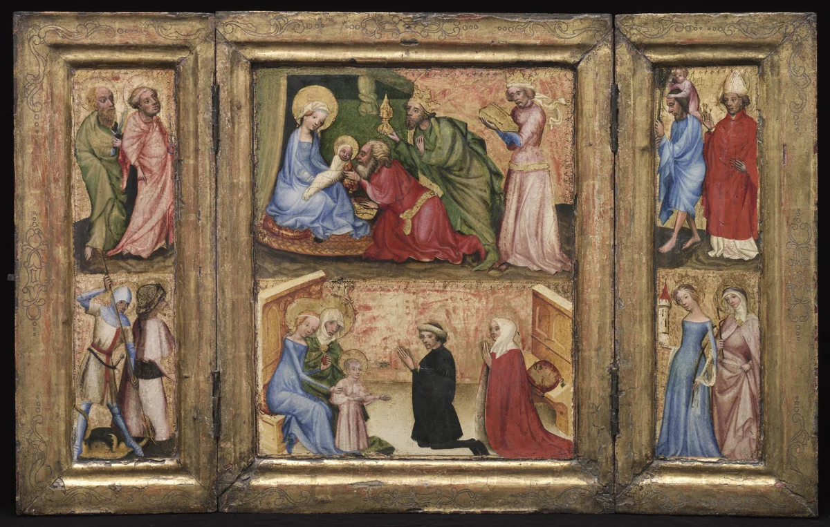 Triptych with the Adoration of the Magi by Unknown, painting, 1419-1429