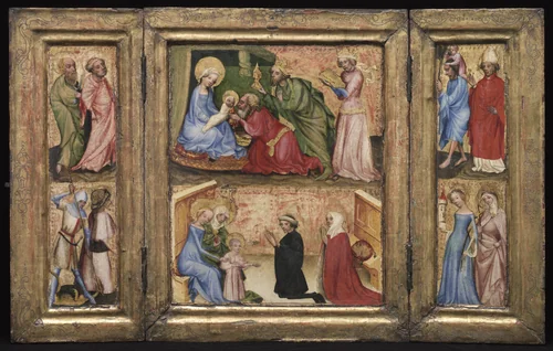 Triptych with the Adoration of the Magi by Unknown, painting, 1419-1429