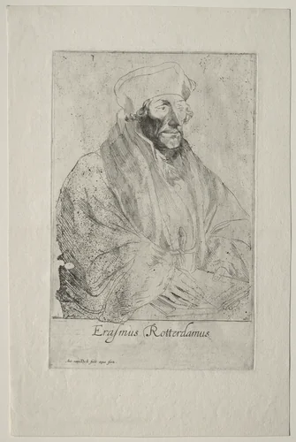 Desiderius Erasmus of Rotterdam by Anthony van Dyck, print, 1630-1633