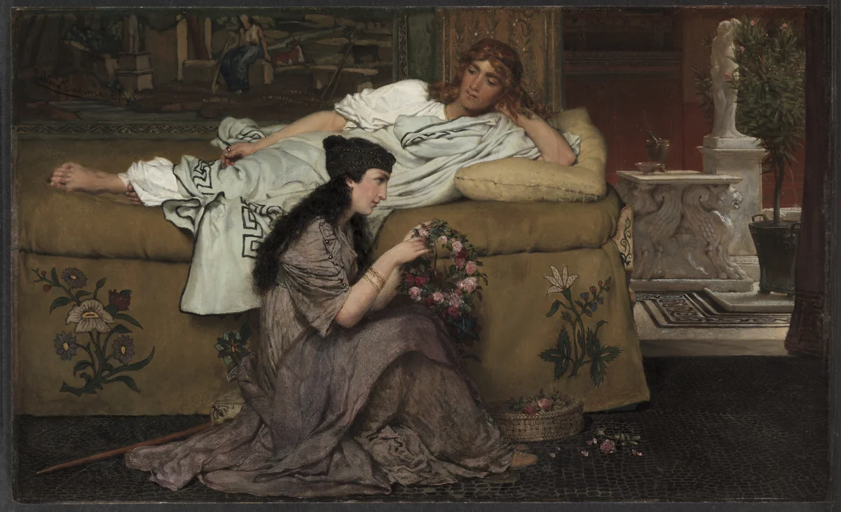 Glaucus and Nydia by Lawrence Alma-Tadema, painting, 1867