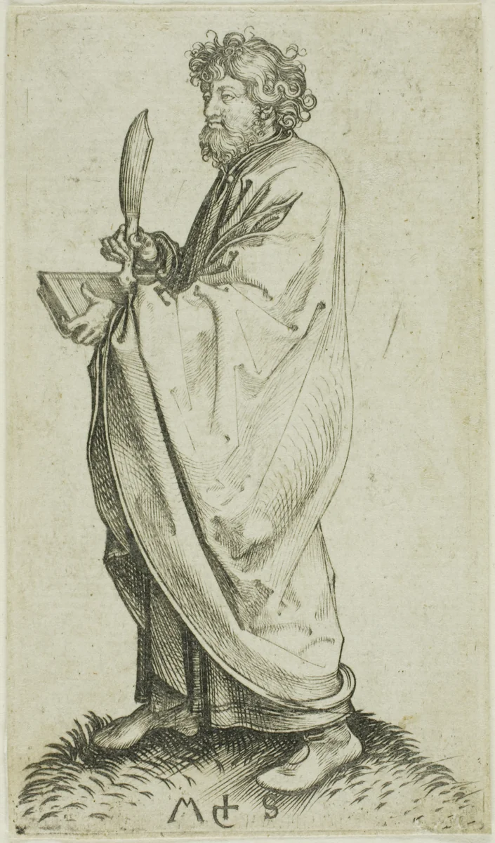 St. Bartholomew, from Apostles by Martin Schongauer, print, 1450-1491