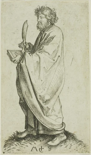 St. Bartholomew, from Apostles by Martin Schongauer, print, 1450-1491