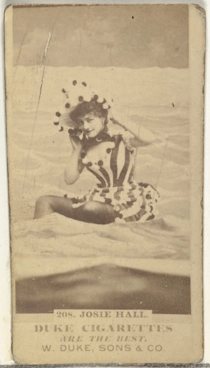 Card Number 208, Josie Hall, from the Actors and Actresses series (N145-7) issued by Duke Sons & Co. to promote Duke Cigarettes by W. Duke, Sons & Co., photograph, 1880-1889