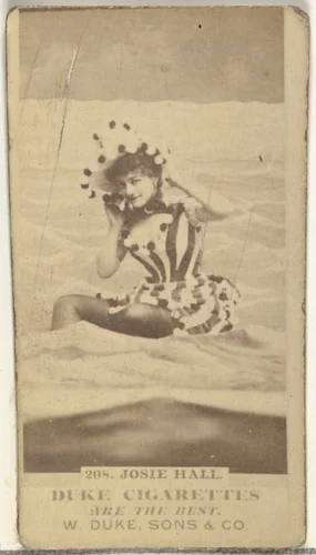 Card Number 208, Josie Hall, from the Actors and Actresses series (N145-7) issued by Duke Sons & Co. to promote Duke Cigarettes by W. Duke, Sons & Co., photograph, 1880-1889