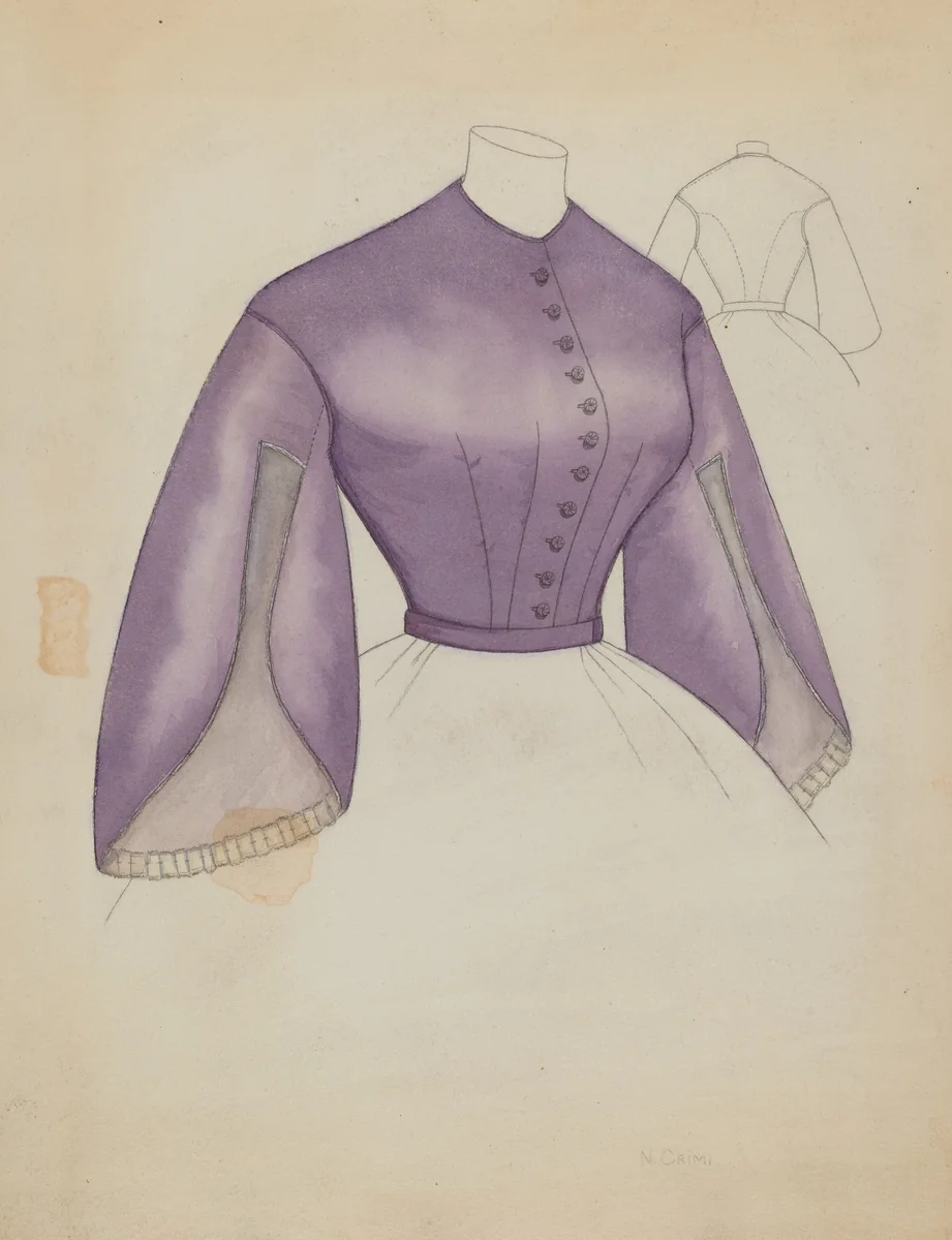 Bodice by Nancy Crimi, index of american design, 1937