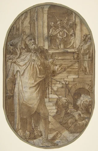 Ecce Homo by Federico Zuccaro, drawing, 1540-1609