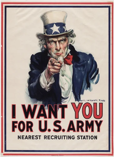 I Want You for the U.S. Army by James Montgomery Flagg, design, 1917