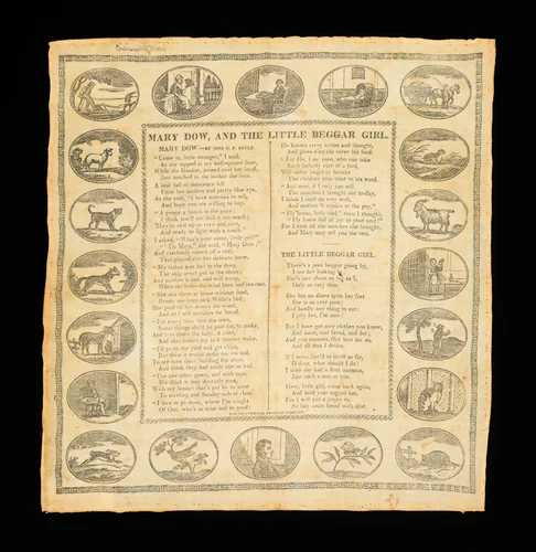 Handkerchief by Boston Chemical Printing Company, artwork, 1830-1835