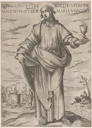 St. John the Evangelist, from "Christ, Mary and the Apostles" by Antonio Tempesta, print, 1585-1615