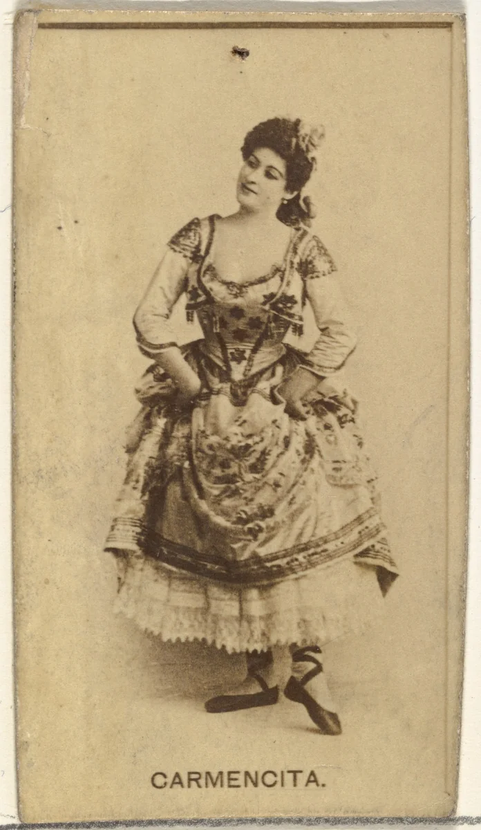 Carmencita, from the Actors and Actresses series (N145-8) issued by Duke Sons & Co. to promote Duke Cigarettes by W. Duke, Sons & Co., photograph, 1890-1895