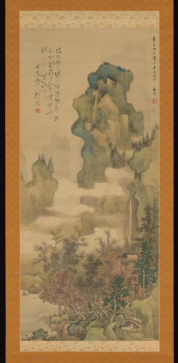 Quiet Residence in an Autumn Valley by Tani Bunchō (谷文晁), painting, 1821