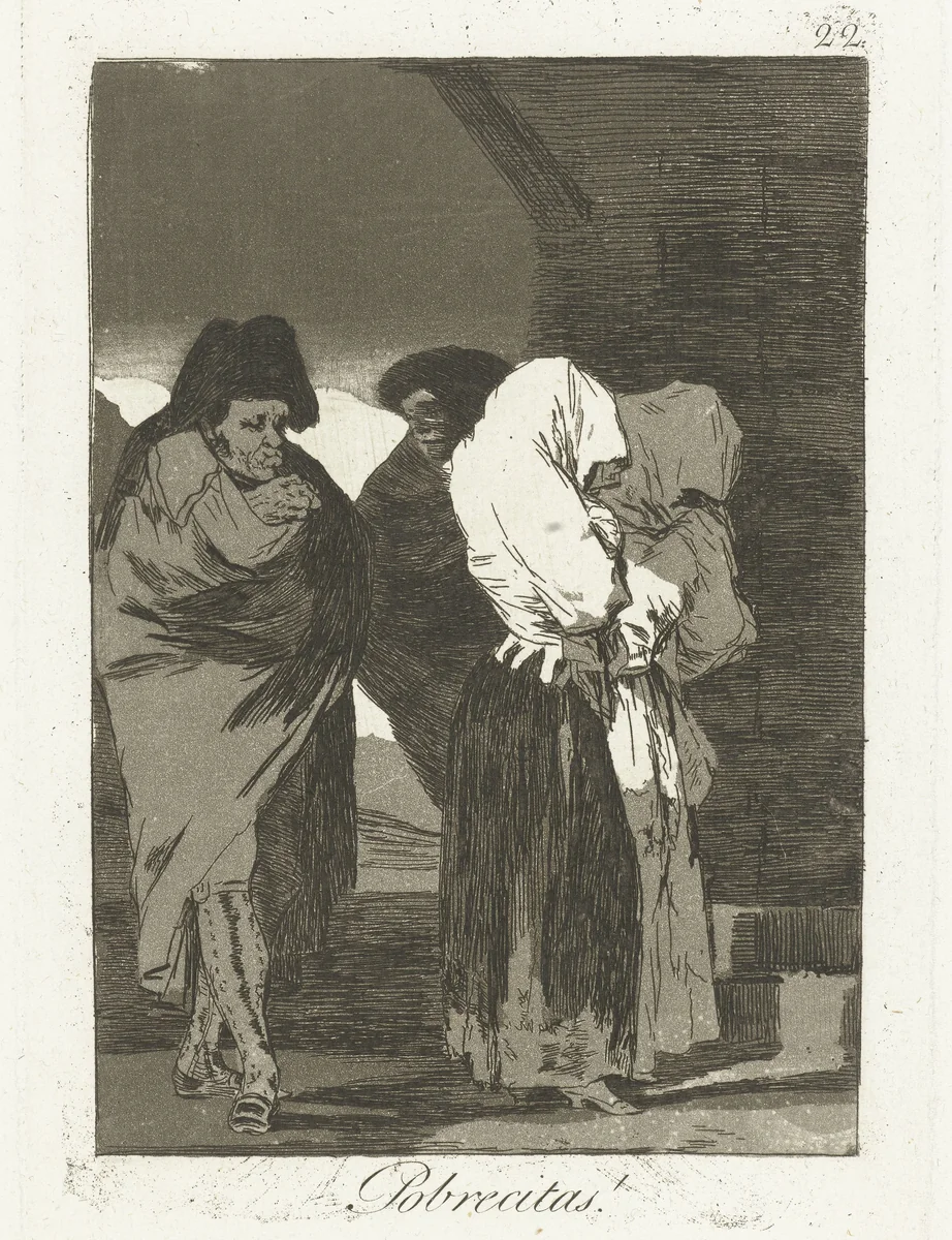 Arme meisjes! by Francisco de Goya, print, 1797-1799