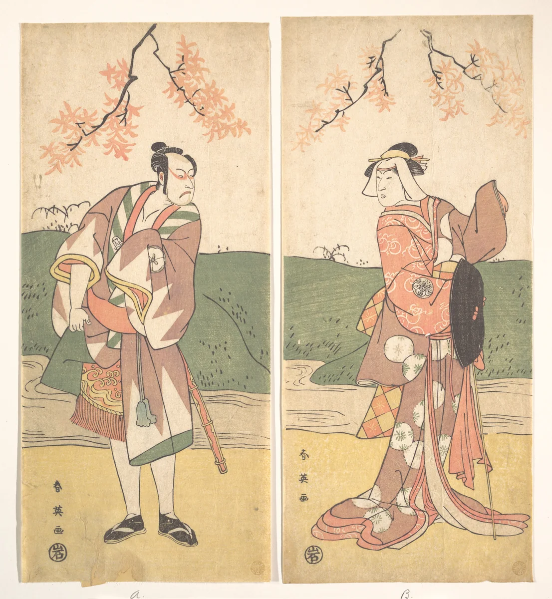 The Actor Morita Kanya Wearing One Sword by Katsukawa Shun'ei (勝川春英), print, 1782-1802