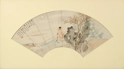 Scholar in Landscape by Ni Tian, painting, 1894