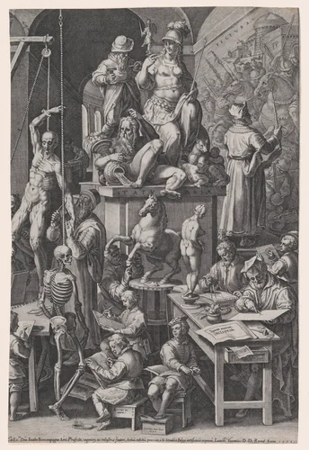The Practitioners of the Visual Arts by Cornelis Cort, print, 1578