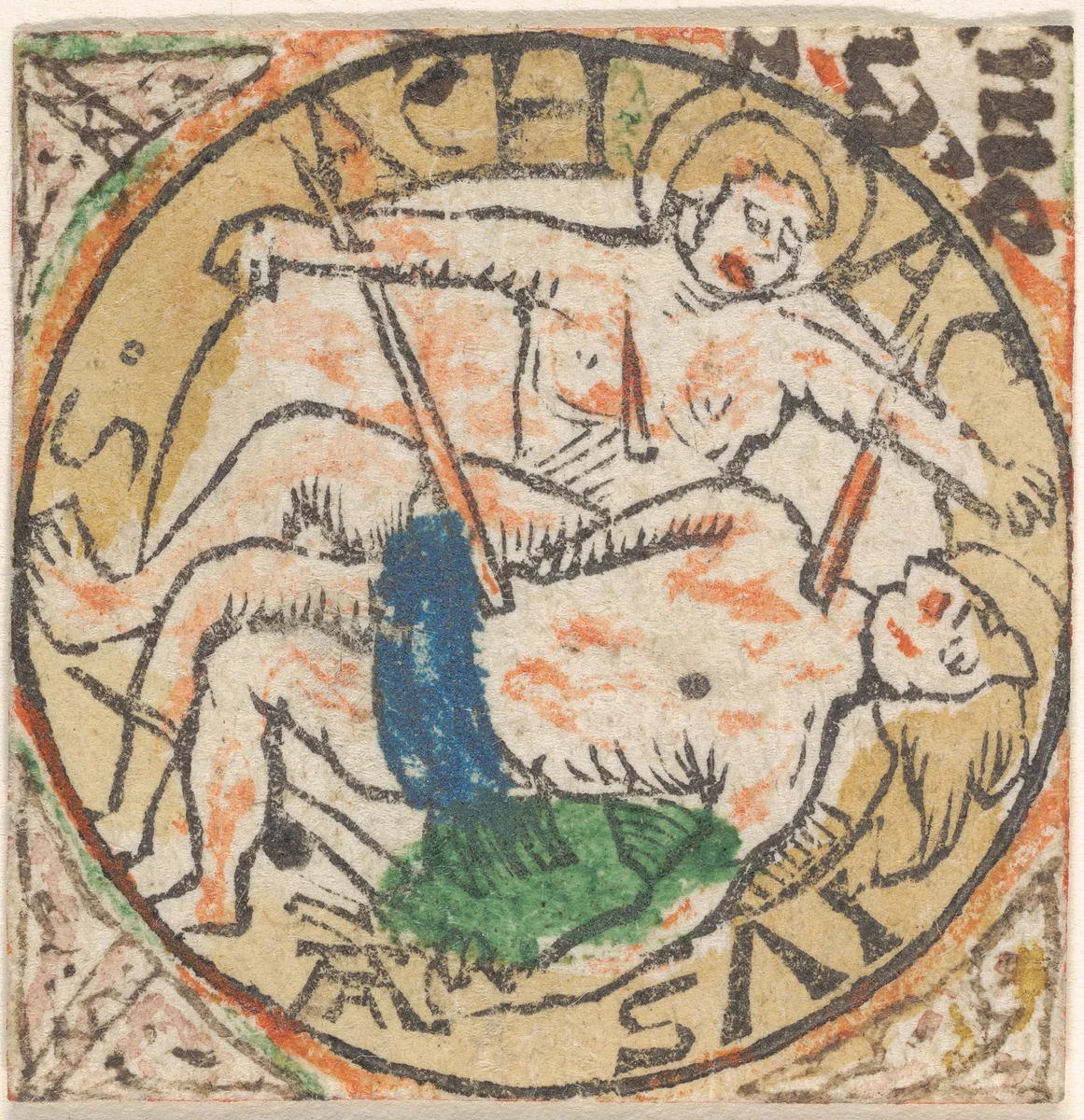 Saint Achatius, from "Christ and Saints" by Albrecht Altdorfer, print, 1500-1540