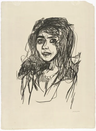 Maria Orska by Oskar Kokoschka, print, 1922