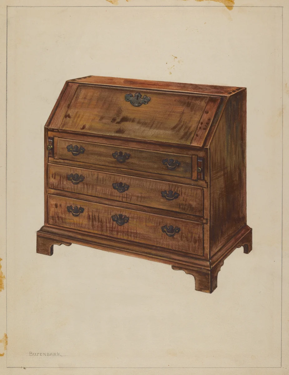 Child's Desk by Earnest Busenbark, index of american design, 1937