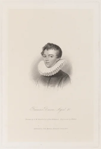 Francis Bacon by William Holl II; William Holl I; Nicholas Hilliard, print, 1771-1838