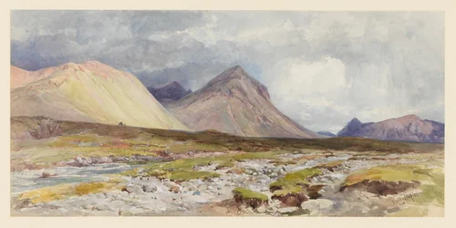 The Cuillin Hills, Isle of Skye by Paul Naftel, drawing, 1865-1871