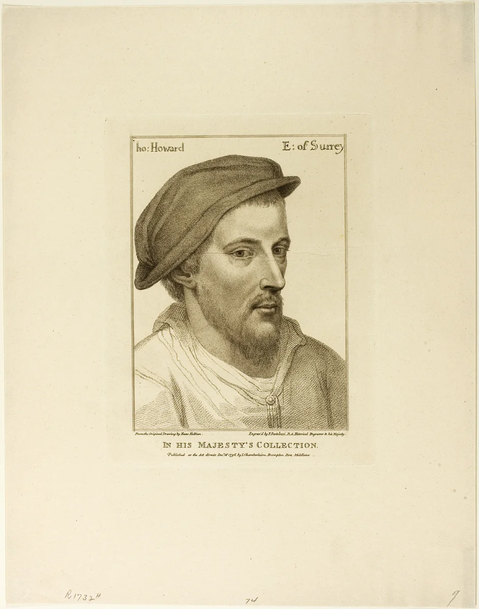 Thomas Howard, Earl of Surrey by Francesco Bartolozzi, print, 1796