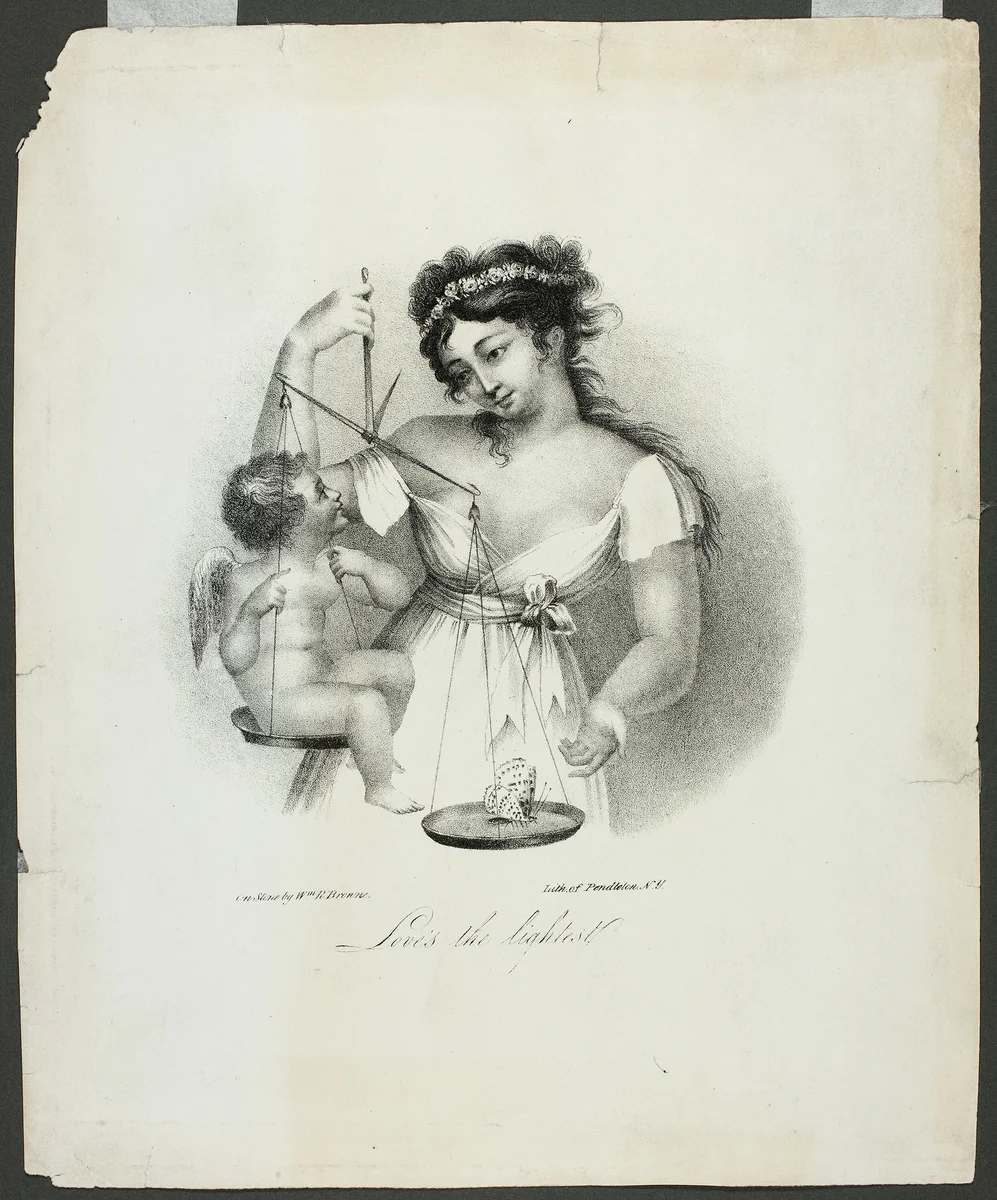Love's the Lightest by William Browne, print, 1834-1877