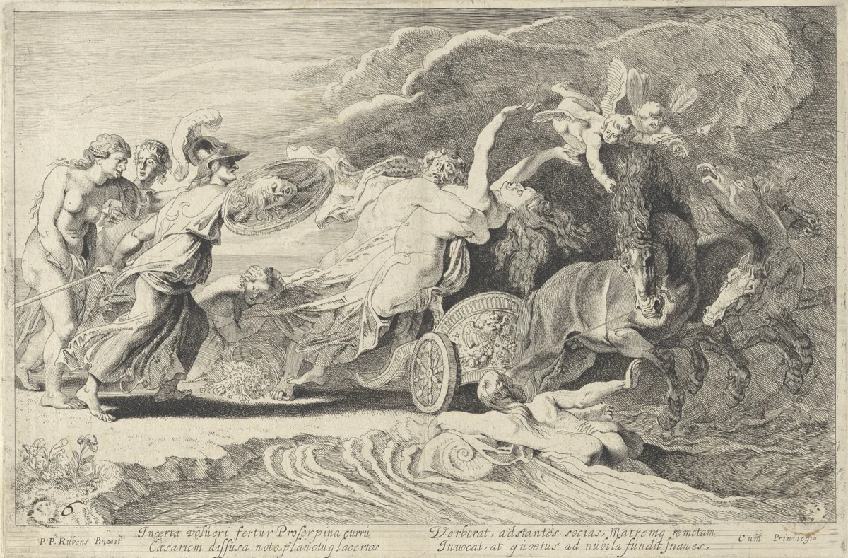 Roof van Proserpina by Pieter Claesz. Soutman, print, 1616-1657