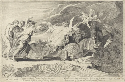 Roof van Proserpina by Pieter Claesz. Soutman, print, 1616-1657