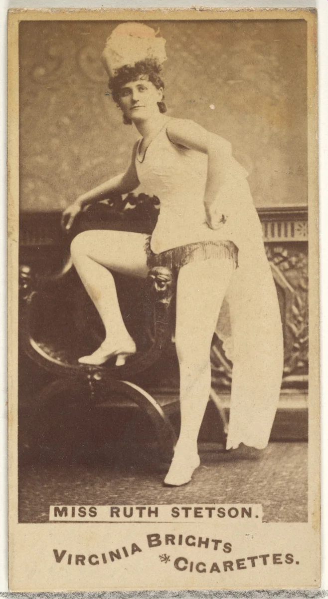 Miss Ruth Stetson, from the Actors and Actresses series (N45, Type 1) for Virginia Brights Cigarettes by Allen & Ginter, photograph, 1885-1891