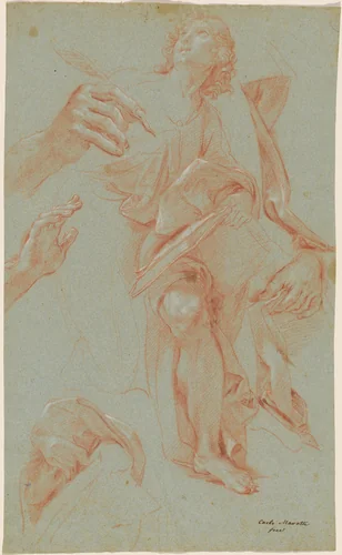 Studies of Saint James the Greater by Carlo Maratta, drawing, 1681-1691