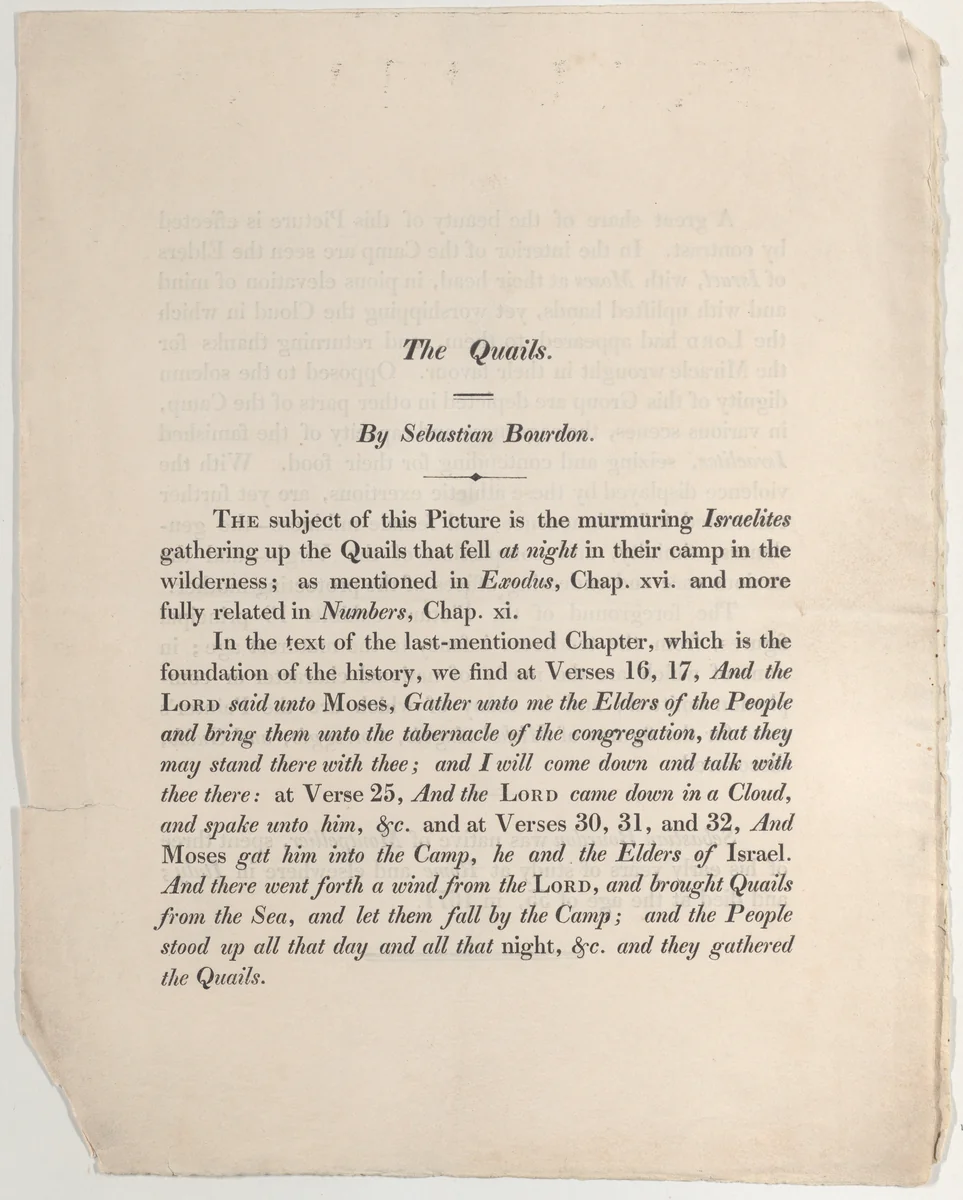 Sheet with "The Quails" by Sebastian Bourdon by anonymous, print, 1700-1800