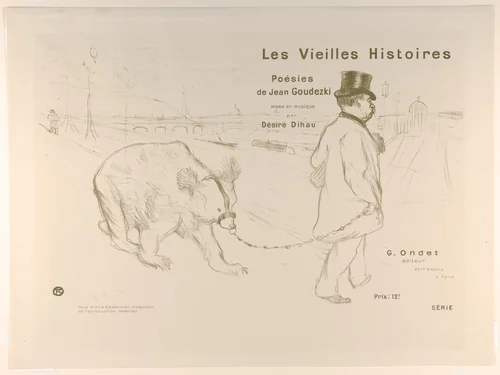 Cover Design for "Les Vieilles Histoires" by Henri de Toulouse-Lautrec, print, 1893