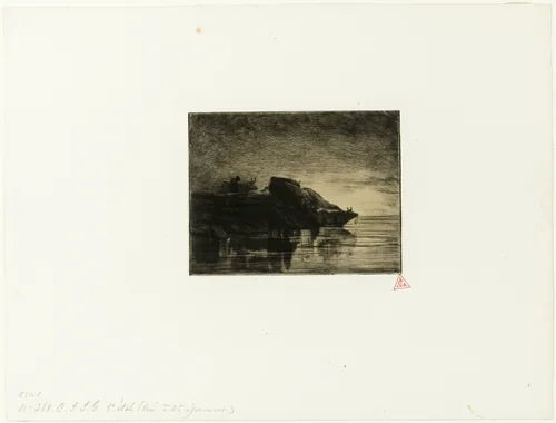 Six Cows at a Watering Place by Charles-Émile Jacque, print, 1848