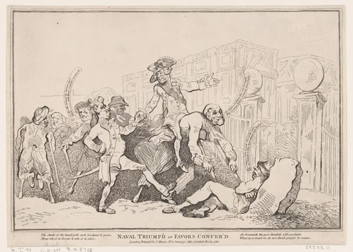 Naval Triumph, or Favors Conferred by Thomas Rowlandson, print, 1780