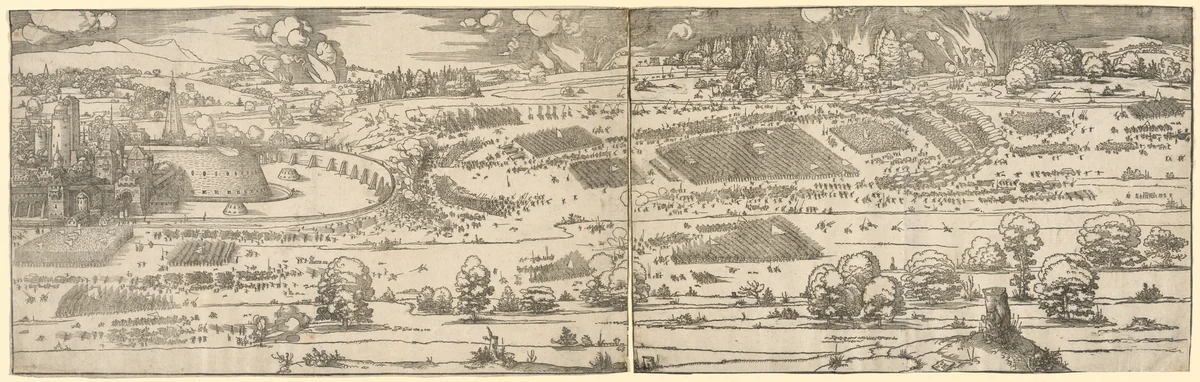 Siege of a Fortress by Albrecht Dürer, print, 1527