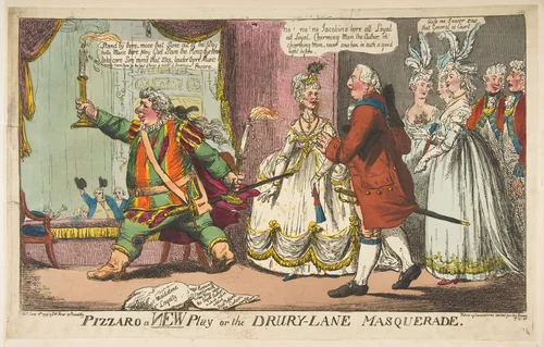 Pizzaro a New Play or the Drury-Lane Masquerade by anonymous, print, 1799