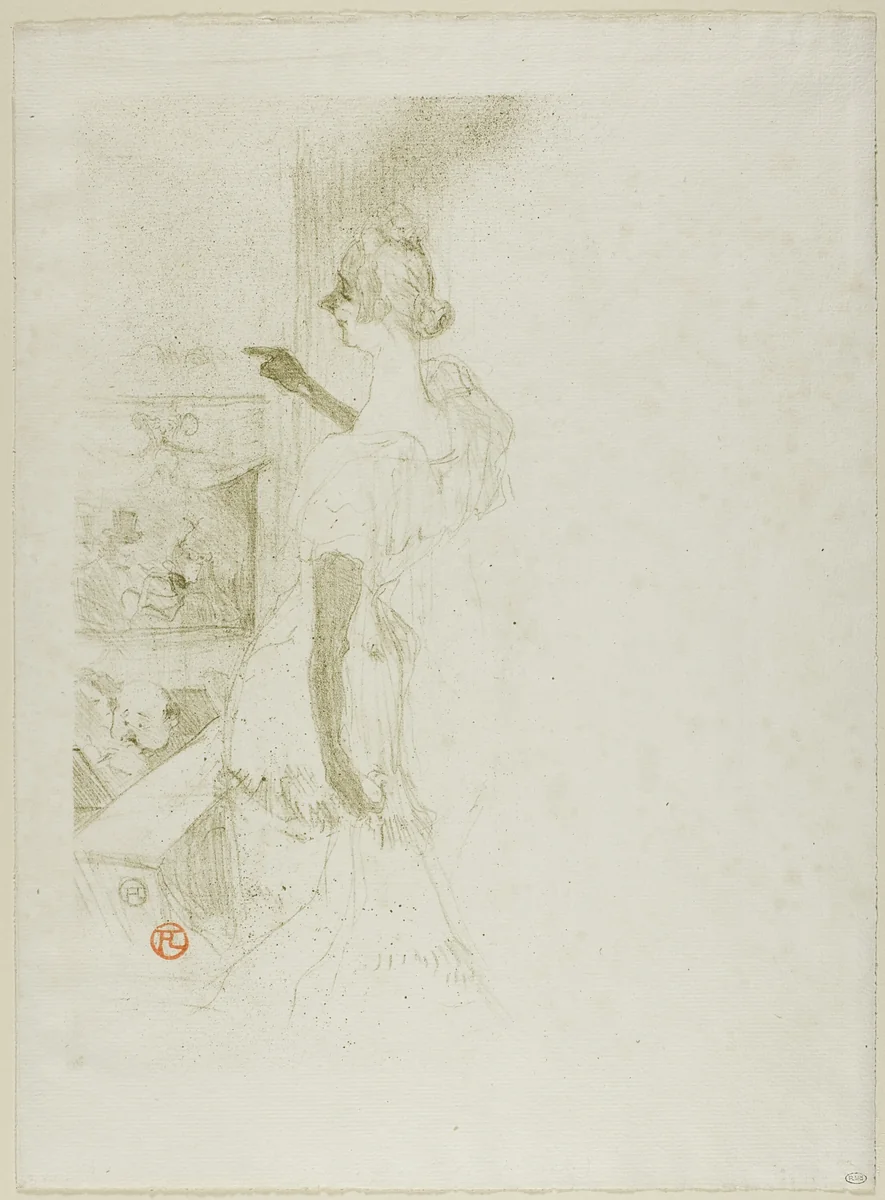 Yvette Guilbert by Henri de Toulouse-Lautrec, print, 1894