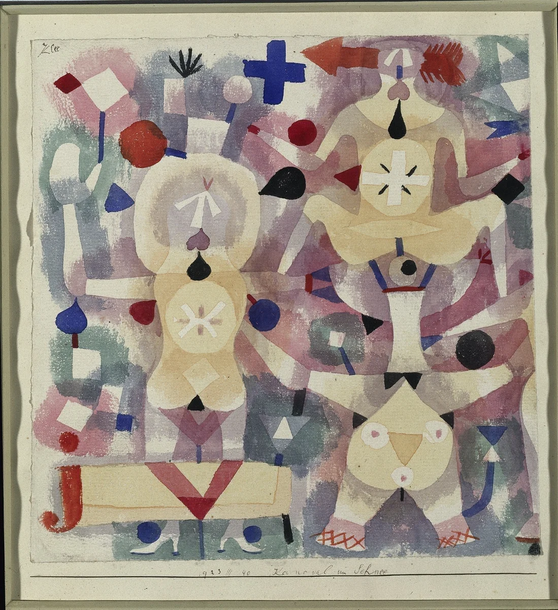 Carnival in the Snow by Paul Klee, drawing, 1923