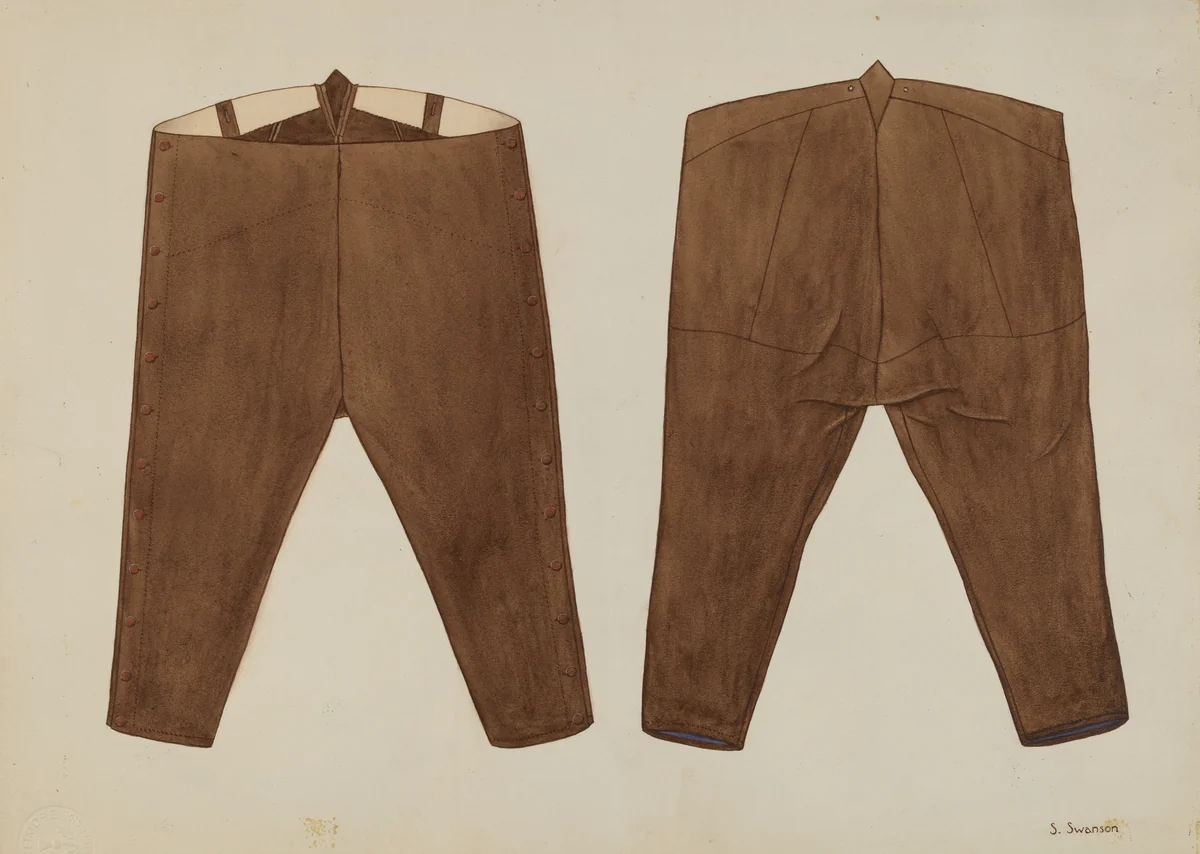 Trousers by Syrena Swanson, index of american design, 1936