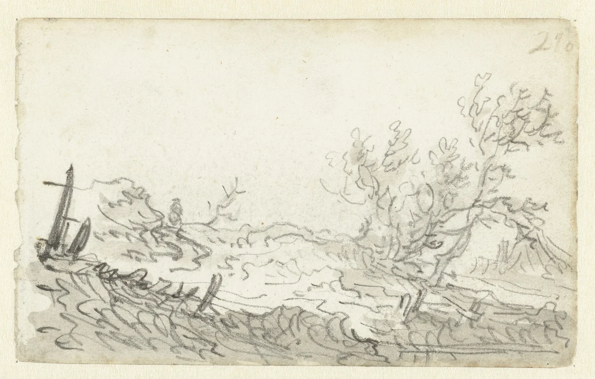 Duinlandschap met bomen by Jan van Goyen, drawing, 1650-1651