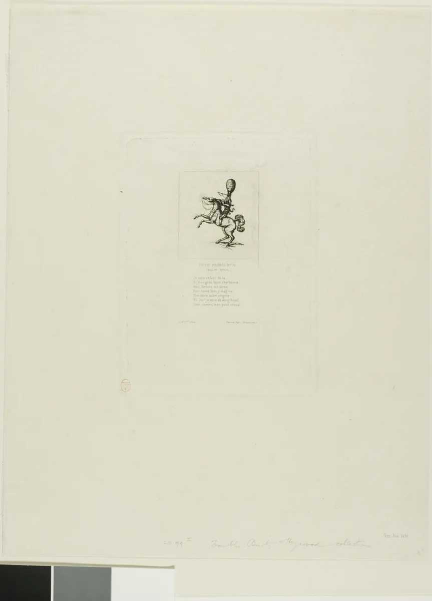Little Prince Dito by Charles Meryon, print, 1864