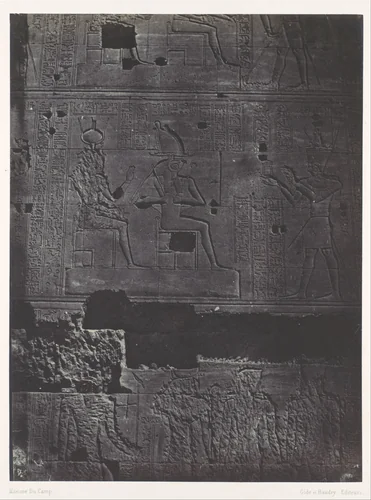 Nubie. Grand Temple D'Isis A Philoe. Muraille occidentale by Maxime Du Camp, photograph, 1850