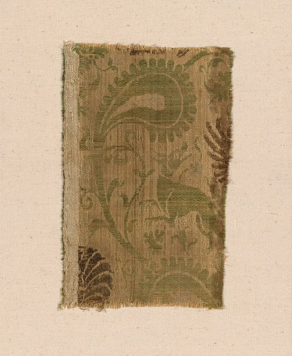 Fragment by Italy, textile, 1301-1400