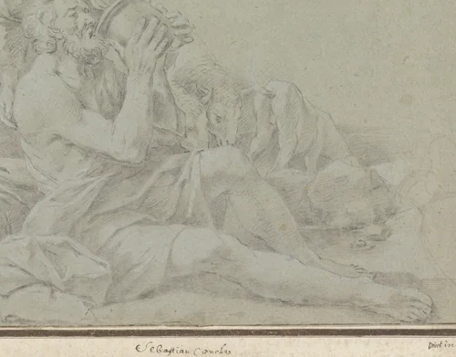 Eliëzer en Rebekka by Sebastiano Conca, drawing, 1690-1764