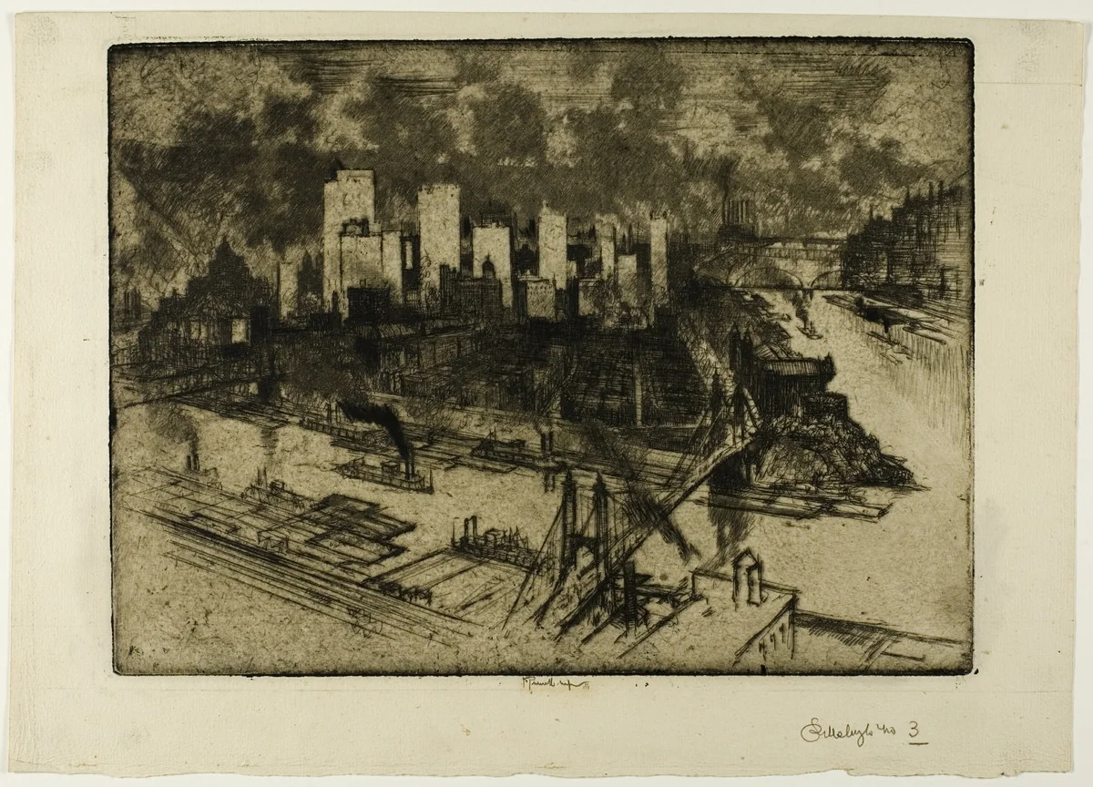 Pittsburgh, No.3 by Joseph Pennell, print, 1909