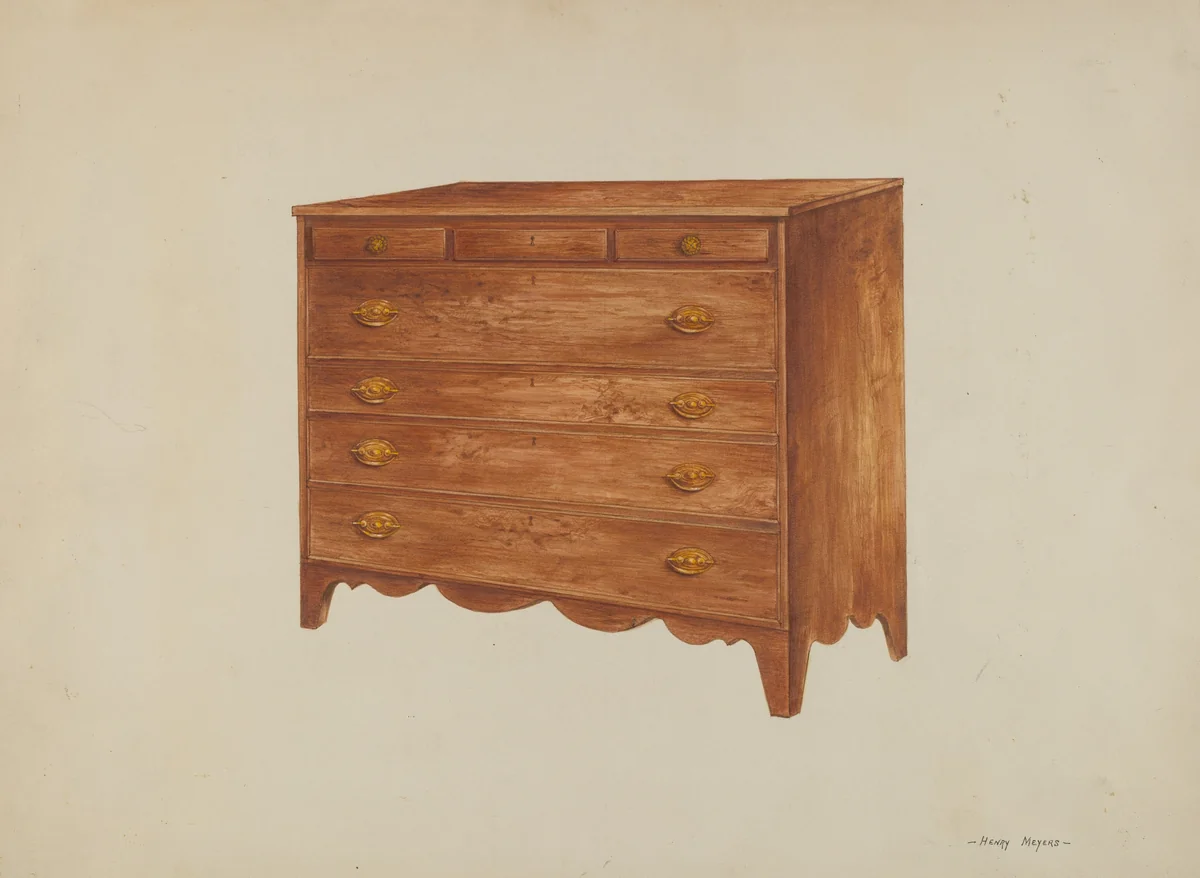 Chest by Henry Meyers, index of american design, 1938
