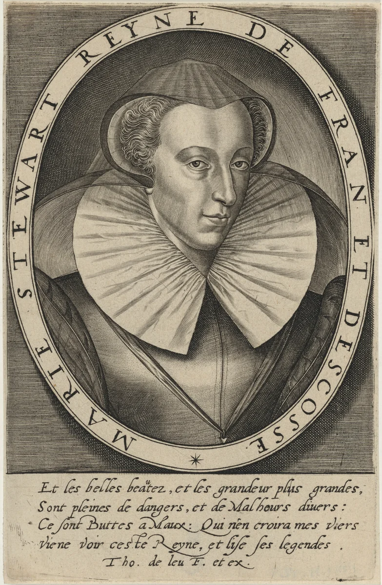 Mary, Queen of Scots by Thomas de Leu, print, 1560-1620